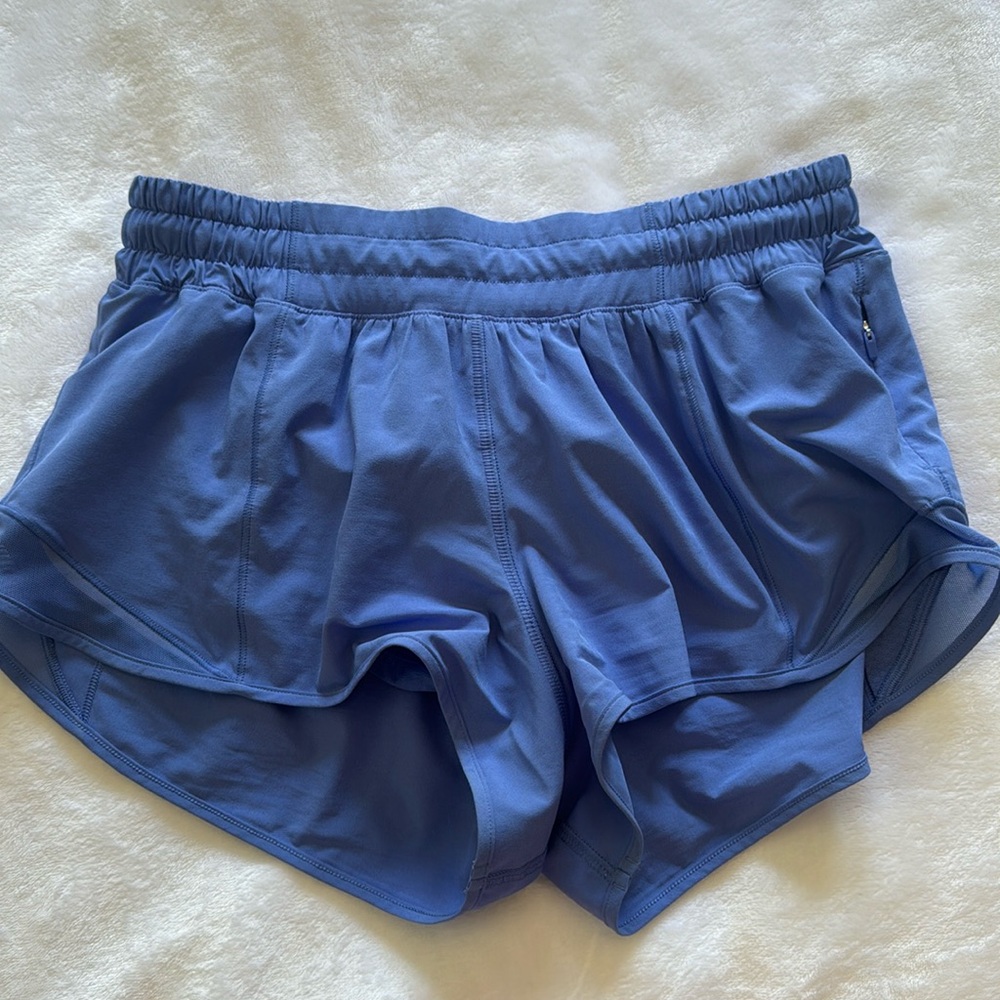 Lululemon low waisted 2.5” hotty hot shorts, color: wild indigo, size 6